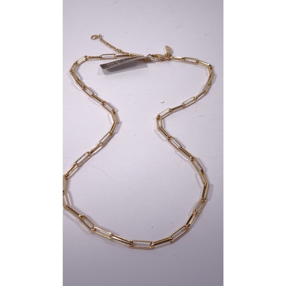 Banana Republic Women's Gold PAPERCLIP CHAIN NECKLACE NWT 38 - Picture 9 of 13